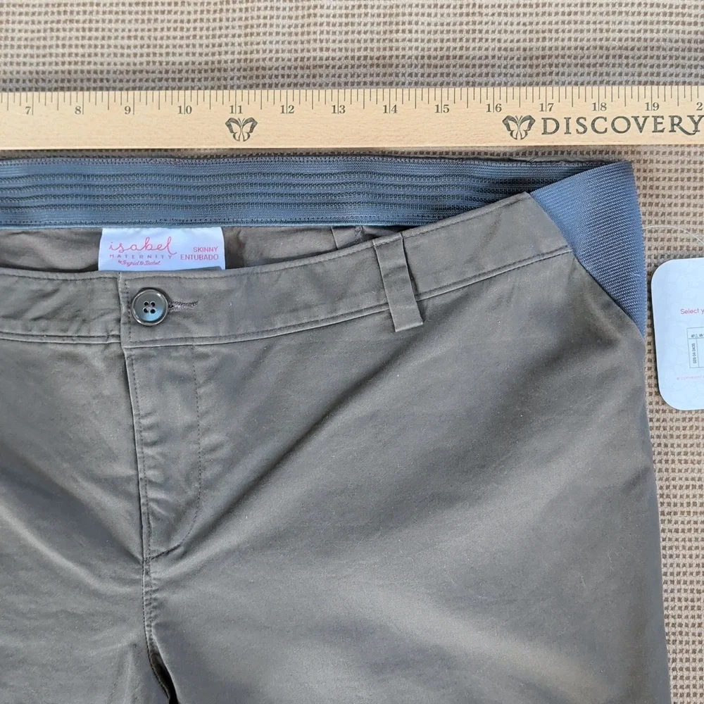 Isabel Maternity, Taupe/Grey Ankle Length Chino Style Pants. Sz 6